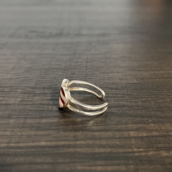 Avon Sterling Silver Heart Flag Toe Ring - Picture 2 of 5